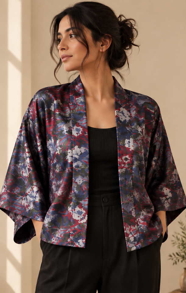 Wildflower Reverie Kimono Jacket — Mulberry Silk